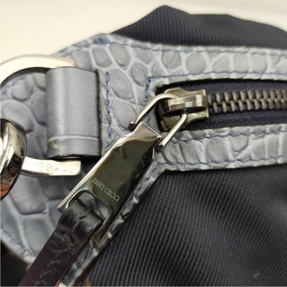 Jimmy Choo tri color bum bag EUC nylon and leather unisex L-XL - Picture 9 of 13